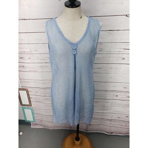 Noelle swimsuit cover up light‎ blue sequin mesh s/m